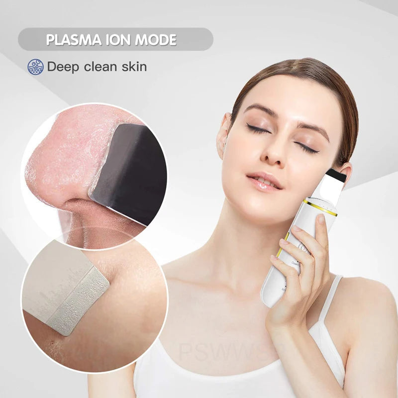 Épurateur de peau du visage à vibrations, dissolvant de points noirs, nettoyeur de pores du visage, Lifting du visage, nettoyage en profondeur, outil de peau du visage, spatule vibrant