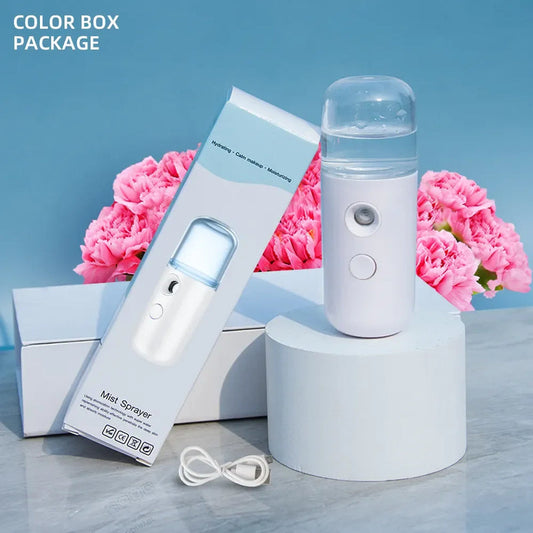 Cuiseur vapeur pour le visage 30ML, Mini nébuliseur USB, humidificateur pour femmes, hydratant, Nano Spray, outil de soins de beauté pour la peau