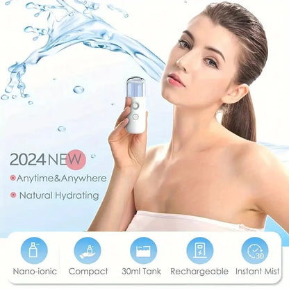 Cuiseur vapeur pour le visage 30ML, Mini nébuliseur USB, humidificateur pour femmes, hydratant, Nano Spray, outil de soins de beauté pour la peau