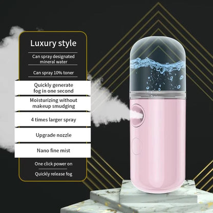 Cuiseur vapeur pour le visage 30ML, Mini nébuliseur USB, humidificateur pour femmes, hydratant, Nano Spray, outil de soins de beauté pour la peau